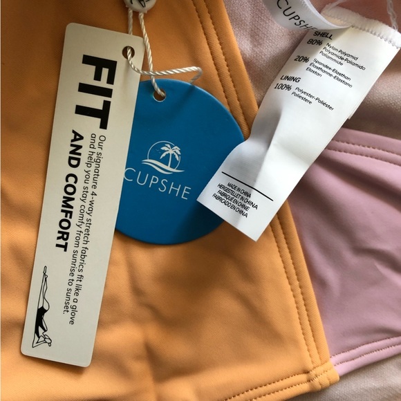 NWT Cupshe Spring Macaron Twist Shape Bralette & V Front Hipster Set Size S - Picture 8 of 12